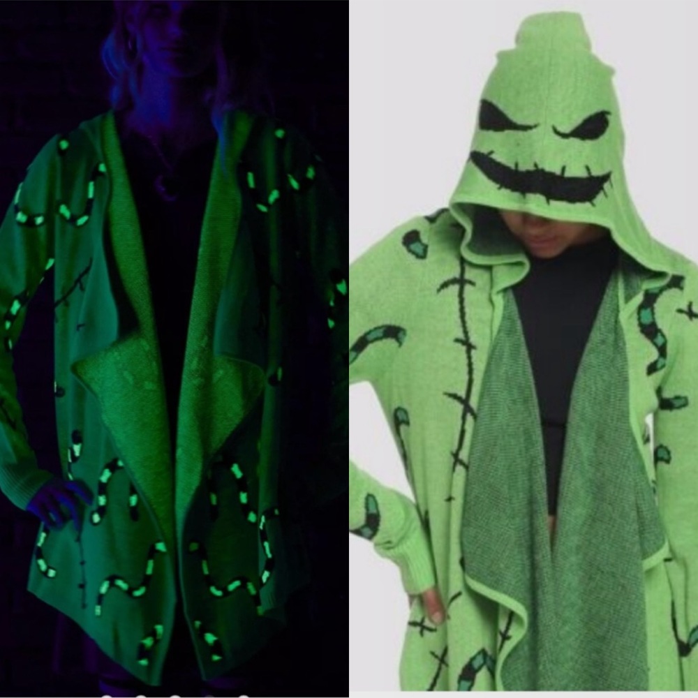 HU The Nightmare Before Christmas Oogie Boogie Glow-In-The-Dark Cardigan